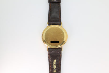 Rolex Cellini Ref: 4081 Red Vignette Dial ŵ Papers Manual Wind 18K Yellow Gold