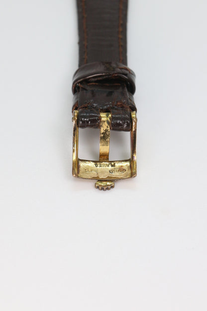 Rolex Cellini Ref: 4081 Red Vignette Dial ŵ Papers Manual Wind 18K Yellow Gold