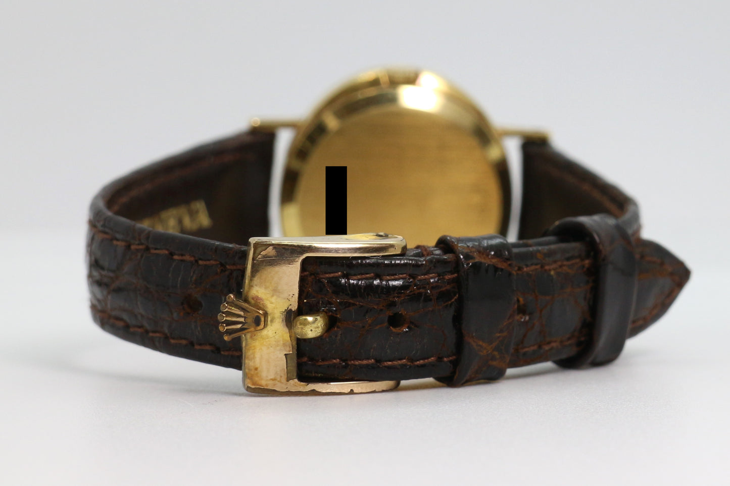 Rolex Cellini Ref: 4081 Red Vignette Dial ŵ Papers Manual Wind 18K Yellow Gold
