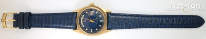 Rolex Day-Date Ref: 1807 36mm Rare Blue Diamond Dial 18K Yellow Gold