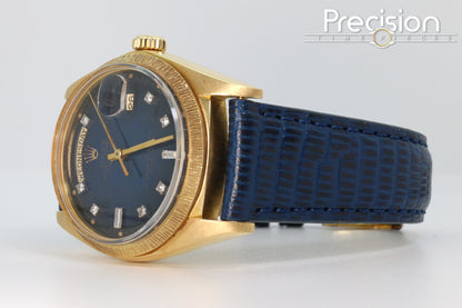 Rolex Day-Date Ref: 1807 36mm Rare Blue Diamond Dial 18K Yellow Gold