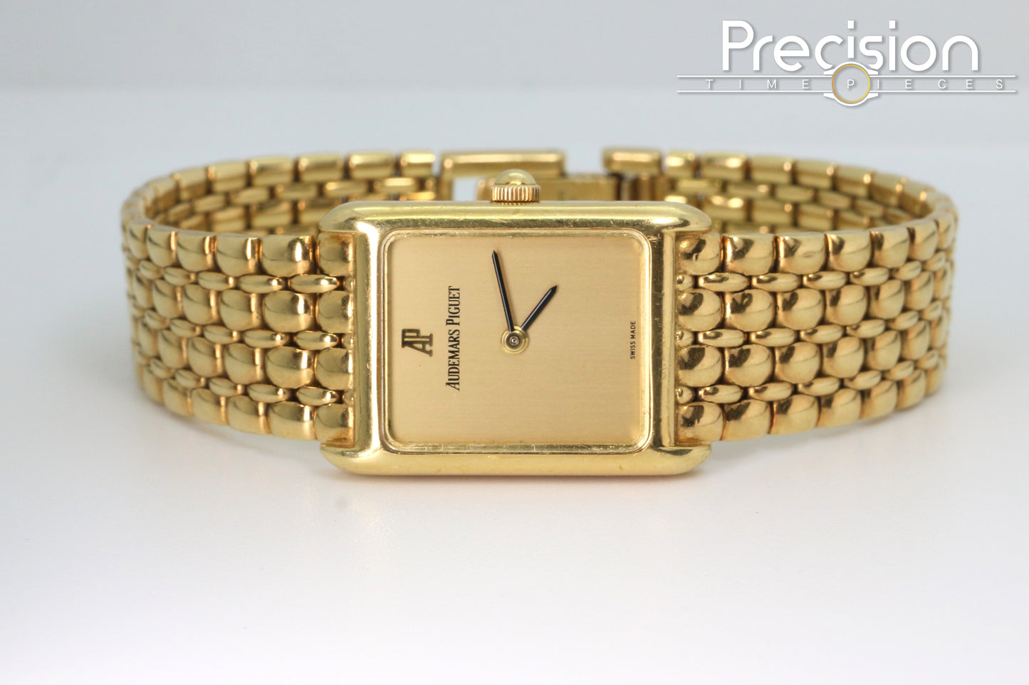 Audemars Piguet 18K Yellow Gold “Tank” Beaded Bracelet 23mm