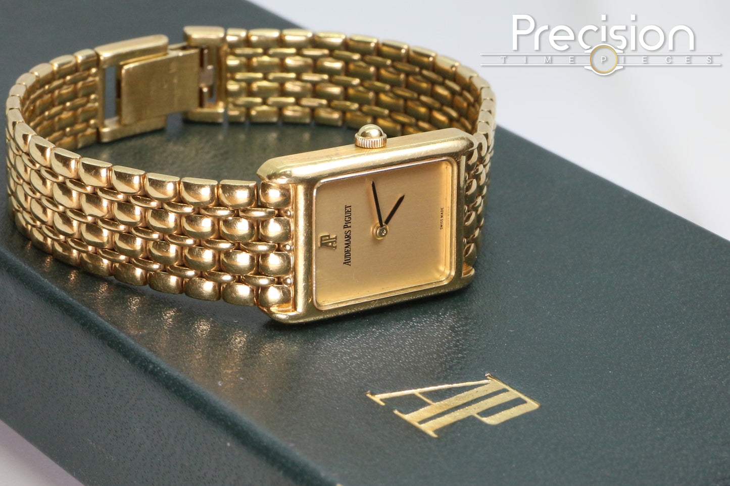 Audemars Piguet 18K Yellow Gold “Tank” Beaded Bracelet 23mm
