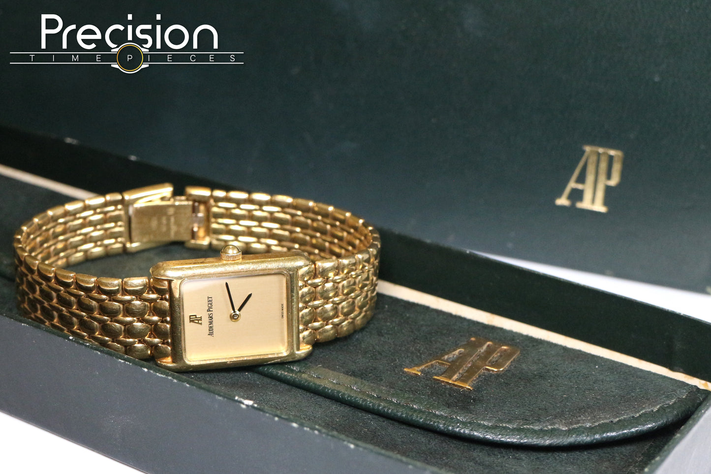 Audemars Piguet 18K Yellow Gold “Tank” Beaded Bracelet 23mm