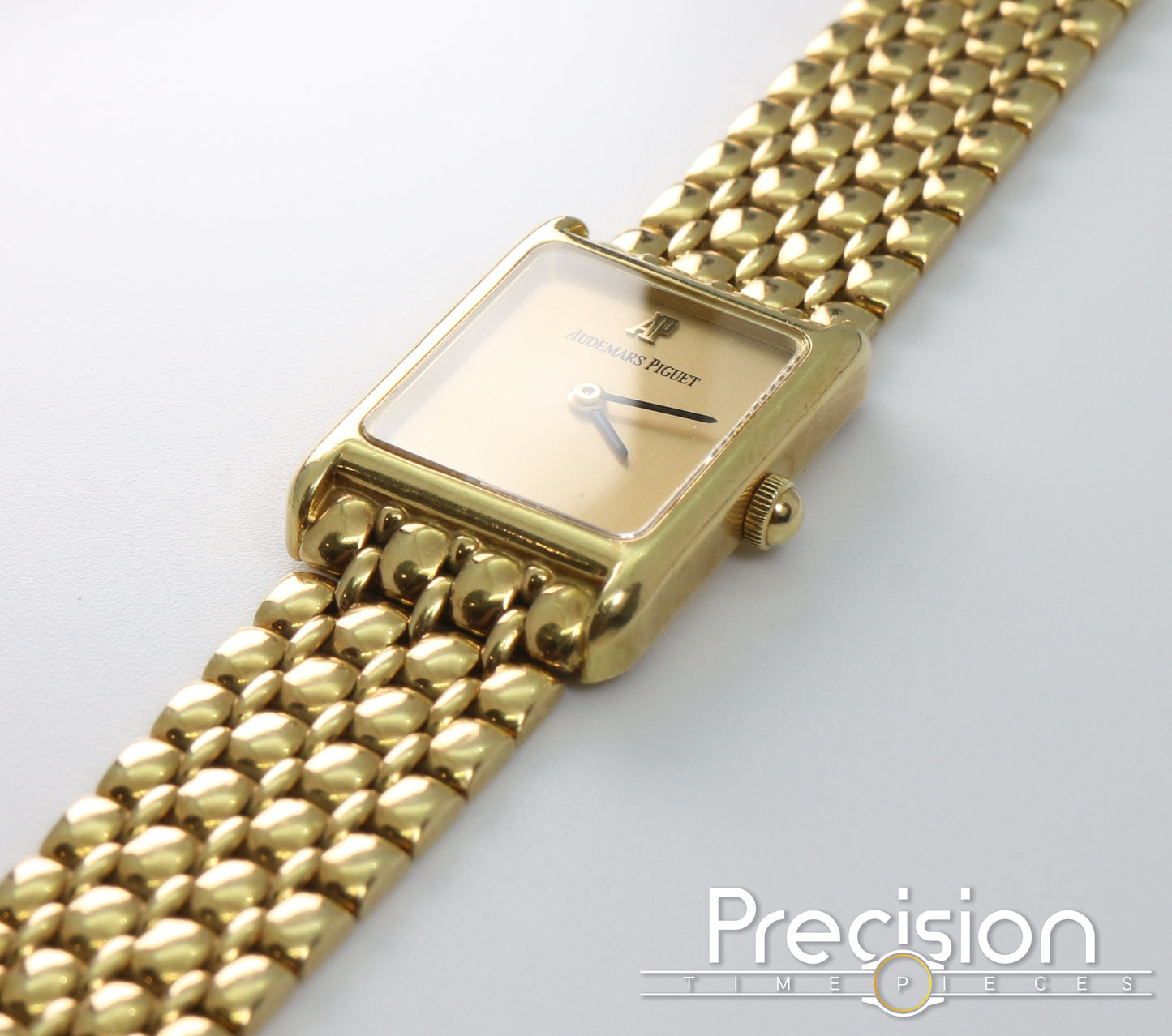 Audemars Piguet 18K Yellow Gold “Tank” Beaded Bracelet 23mm