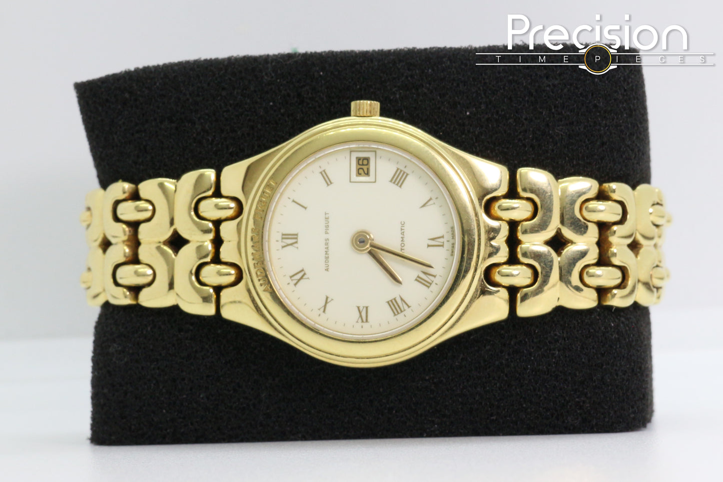 Audemars Piguet 18K Yellow Gold Auto 25mm Cream Dial Date
