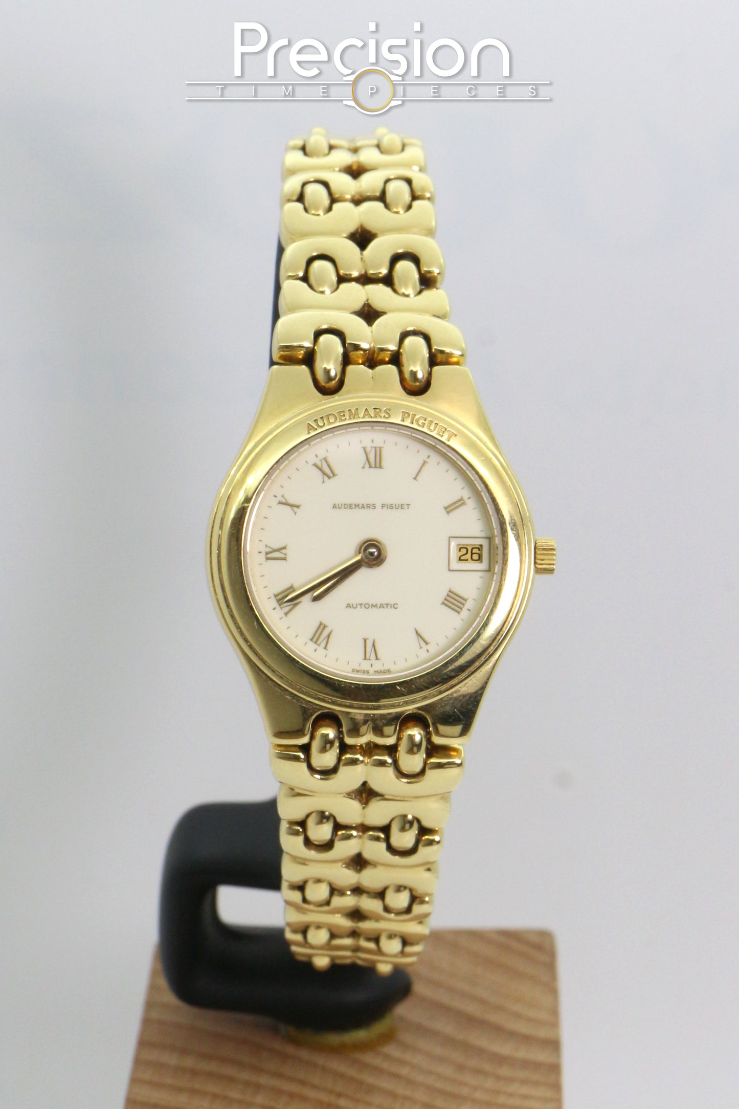 Audemars Piguet 18K Yellow Gold Auto 25mm Cream Dial Date