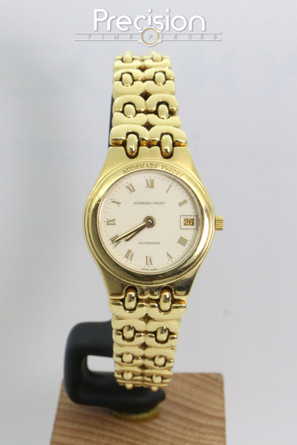Audemars Piguet 18K Yellow Gold Auto 25mm Cream Dial Date