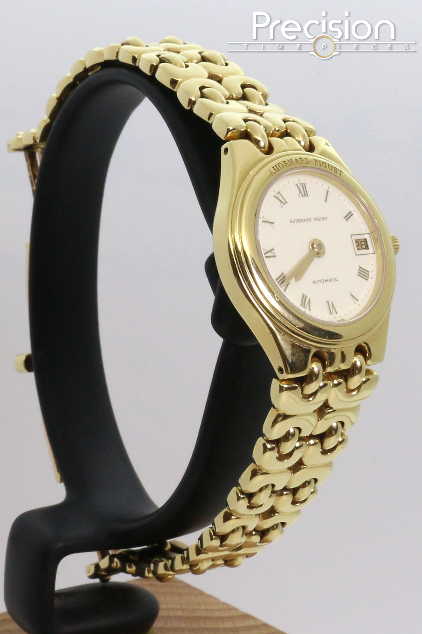 Audemars Piguet 18K Yellow Gold Auto 25mm Cream Dial Date