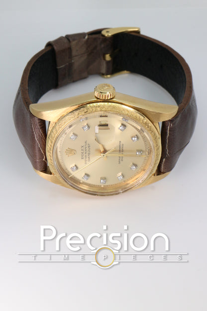Rolex Ref: 1611 🔥Rare🔥Reference 18K Yellow Gold ŵ Rolex Diamond Hour-Markers