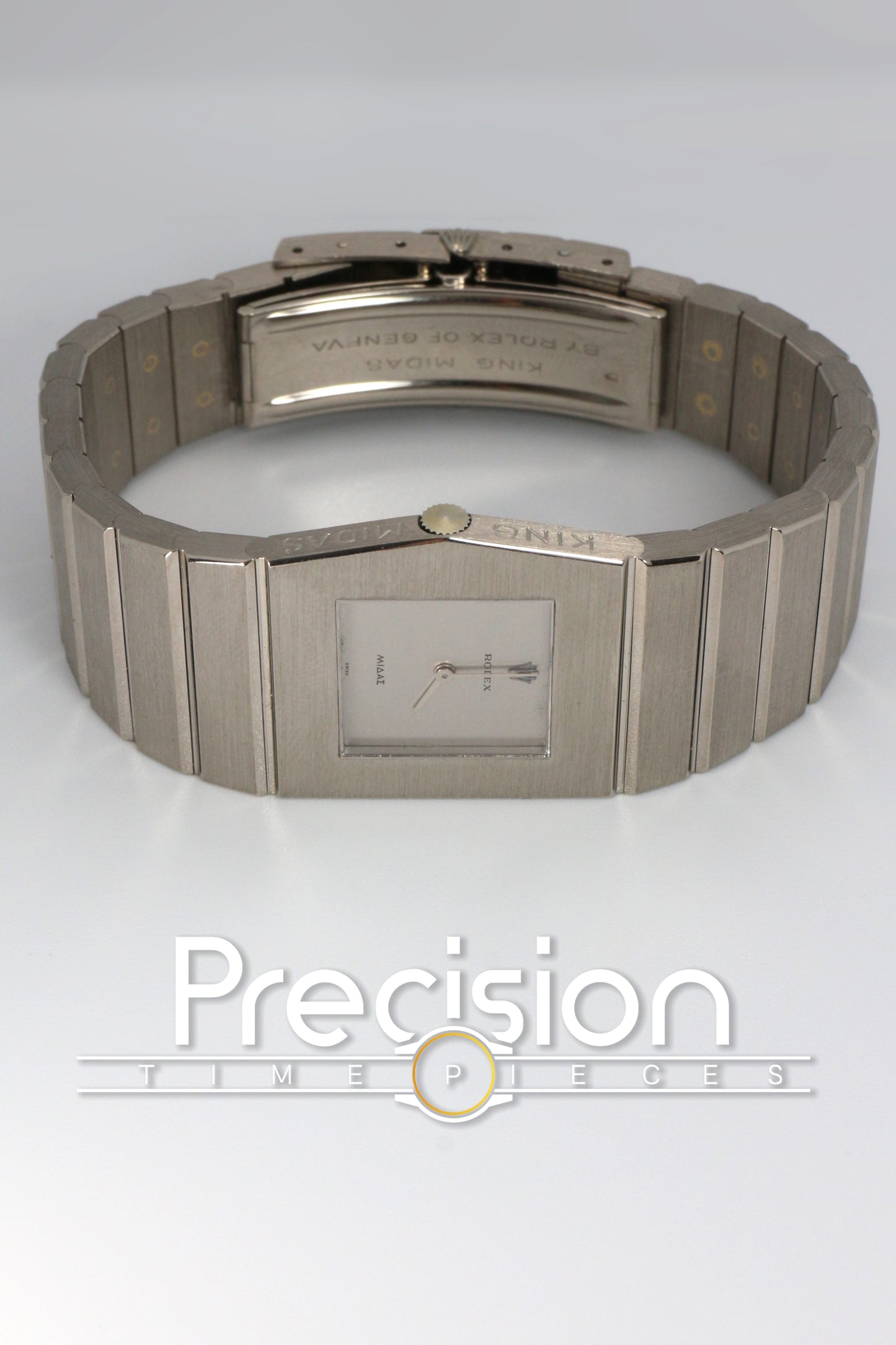 Rolex King Midas Ref: 3580/9 RSC Serviced 28mm Rare 18K White Gold