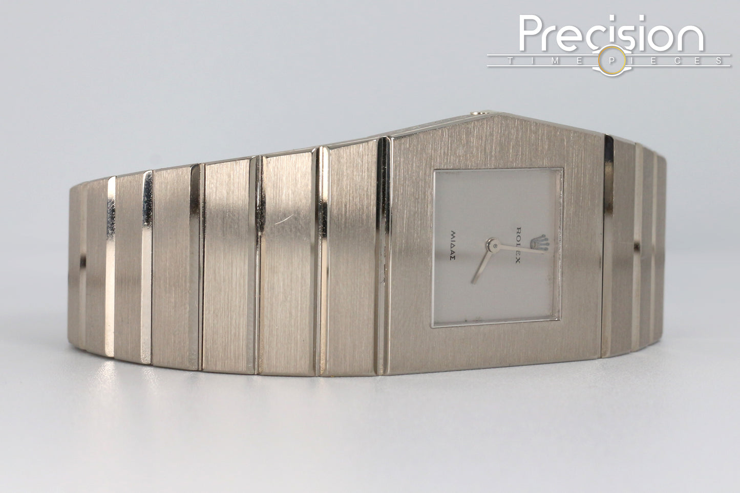 Rolex King Midas Ref: 3580/9 RSC Serviced 28mm Rare 18K White Gold