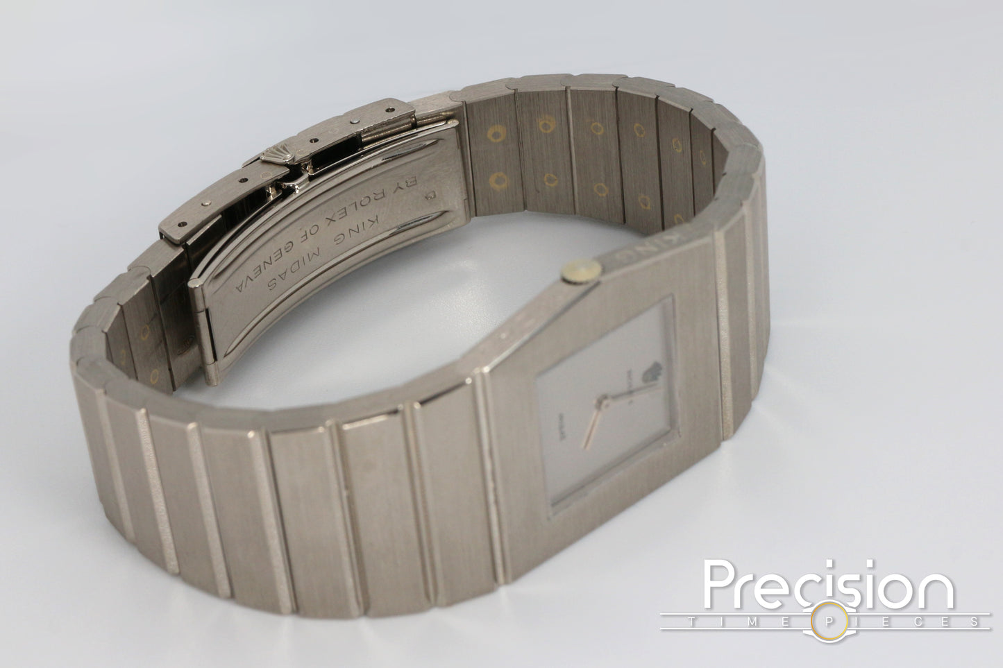 Rolex King Midas Ref: 3580/9 RSC Serviced 28mm Rare 18K White Gold