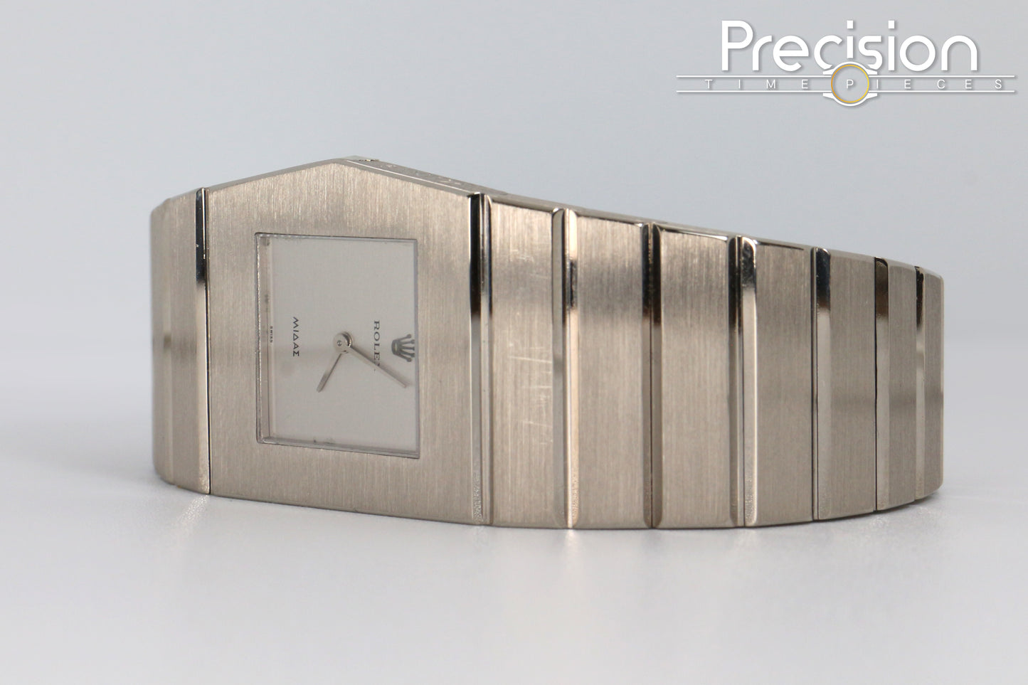 Rolex King Midas Ref: 3580/9 RSC Serviced 28mm Rare 18K White Gold