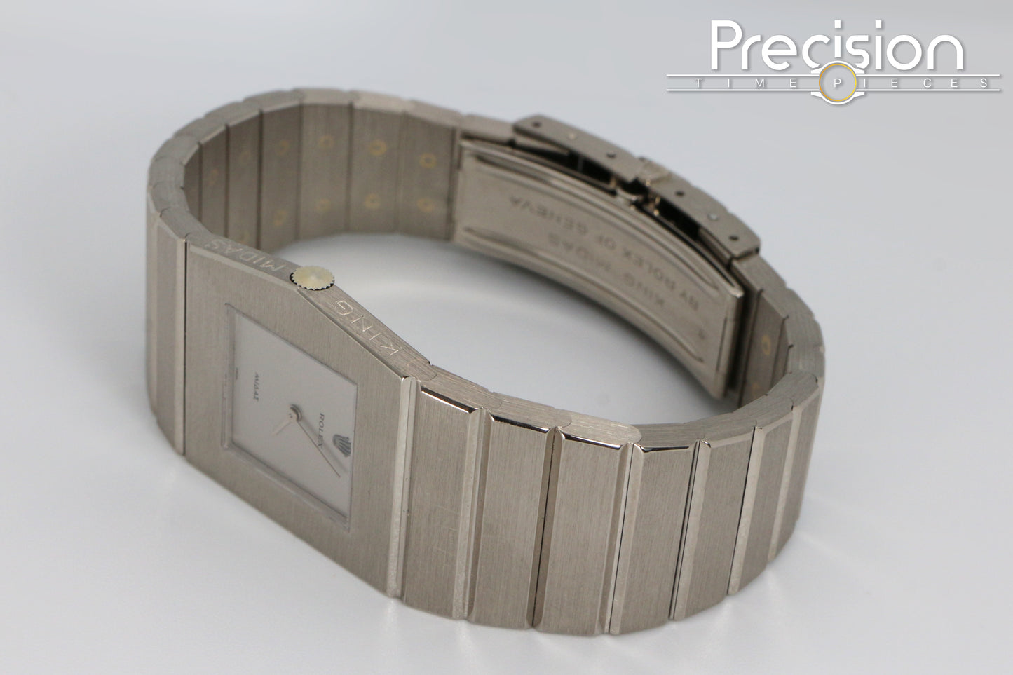 Rolex King Midas Ref: 3580/9 RSC Serviced 28mm Rare 18K White Gold