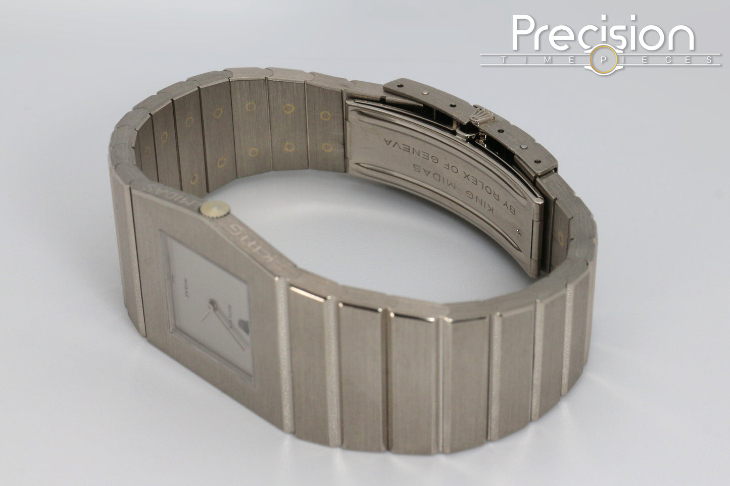 Rolex King Midas Ref: 3580/9 RSC Serviced 28mm Rare 18K White Gold