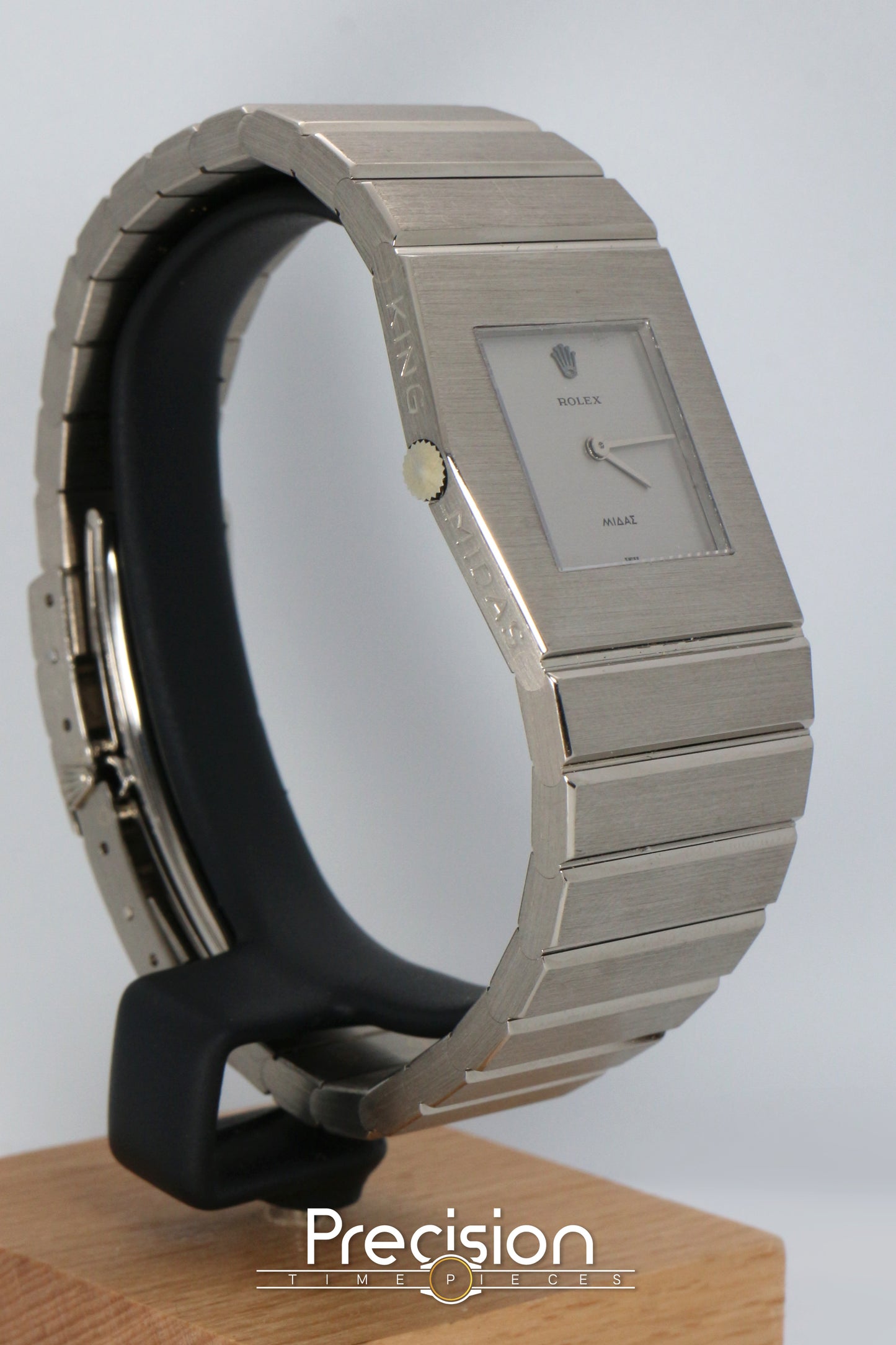 Rolex King Midas Ref: 3580/9 RSC Serviced 28mm Rare 18K White Gold