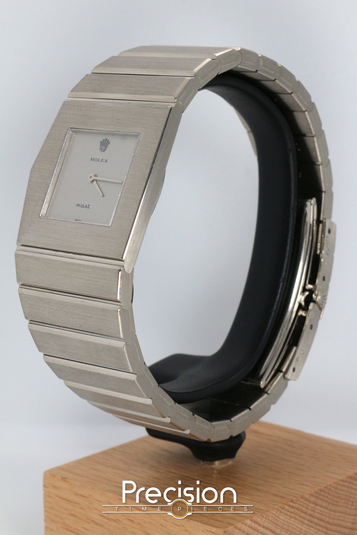 Rolex King Midas Ref: 3580/9 RSC Serviced 28mm Rare 18K White Gold