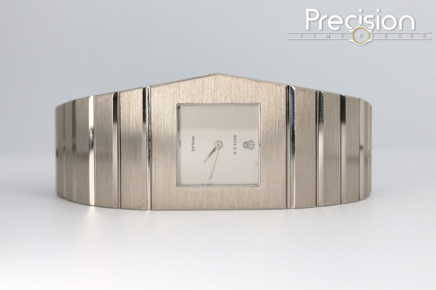 Rolex King Midas Ref: 3580/9 RSC Serviced 28mm Rare 18K White Gold