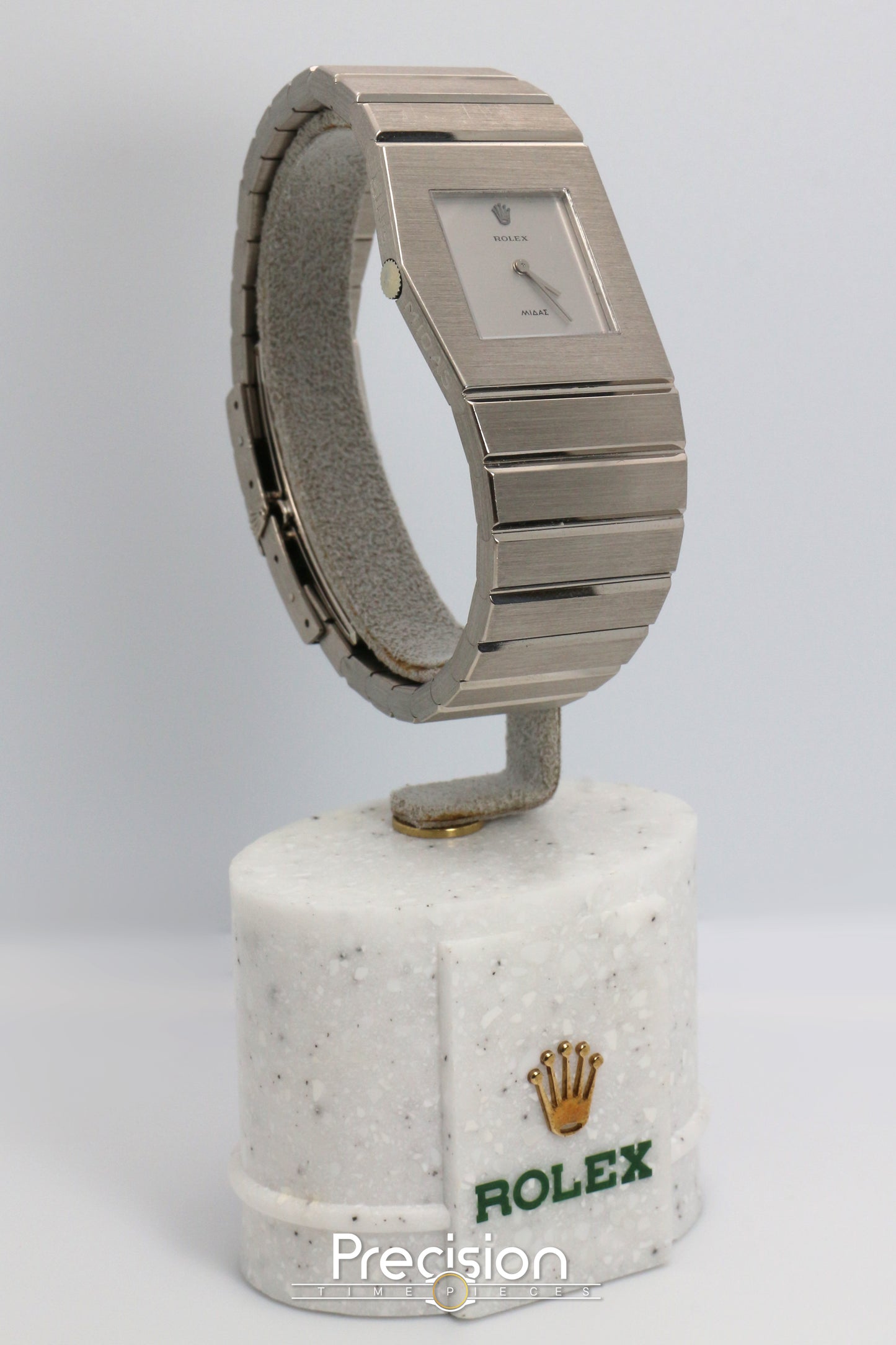 Rolex King Midas Ref: 3580/9 RSC Serviced 28mm Rare 18K White Gold