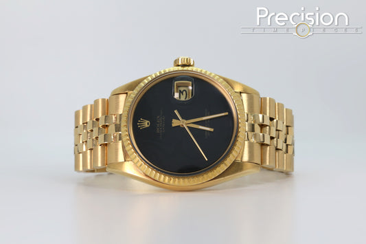 Rolex DateJust 36 🔥Extremely Rare🔥 Ref: 1601 Onyx Dial Full Set Year 1972
