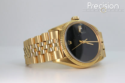 Rolex DateJust 36 🔥Extremely Rare🔥 Ref: 1601 Onyx Dial Full Set Year 1972