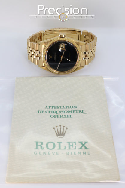Rolex DateJust 36 🔥Extremely Rare🔥 Ref: 1601 Onyx Dial Full Set Year 1972