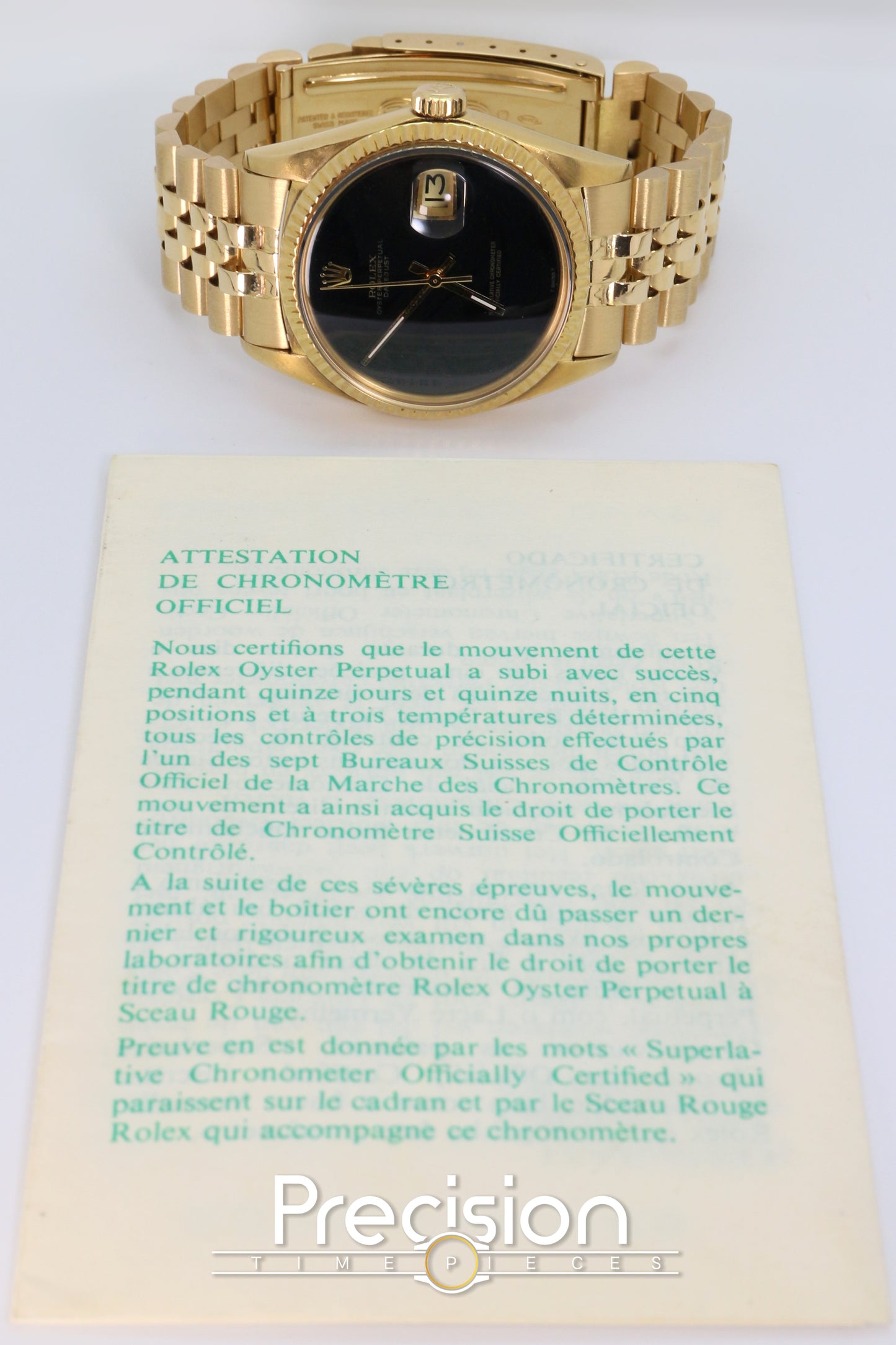 Rolex DateJust 36 🔥Extremely Rare🔥 Ref: 1601 Onyx Dial Full Set Year 1972