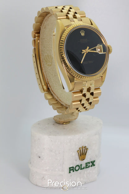 Rolex DateJust 36 🔥Extremely Rare🔥 Ref: 1601 Onyx Dial Full Set Year 1972
