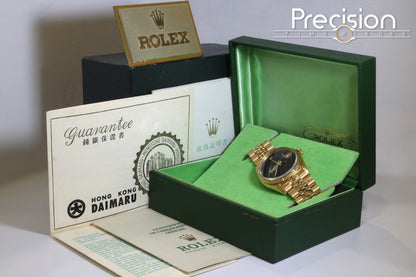 Rolex DateJust 36 🔥Extremely Rare🔥 Ref: 1601 Onyx Dial Full Set Year 1972