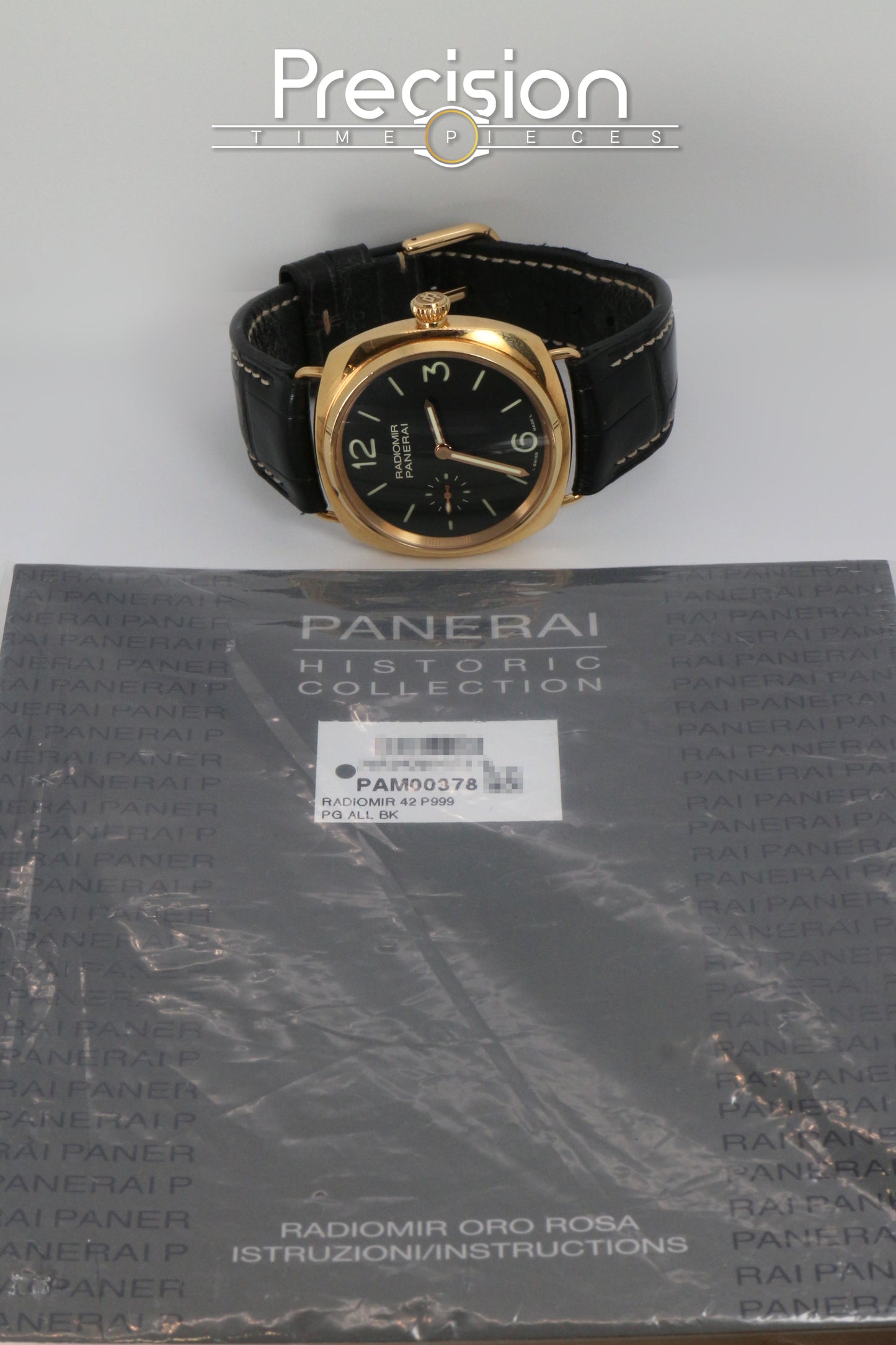 Panerai Radiomir Oro Rosa Ref: PAM 0378 Full Set 42mm Rose Gold
