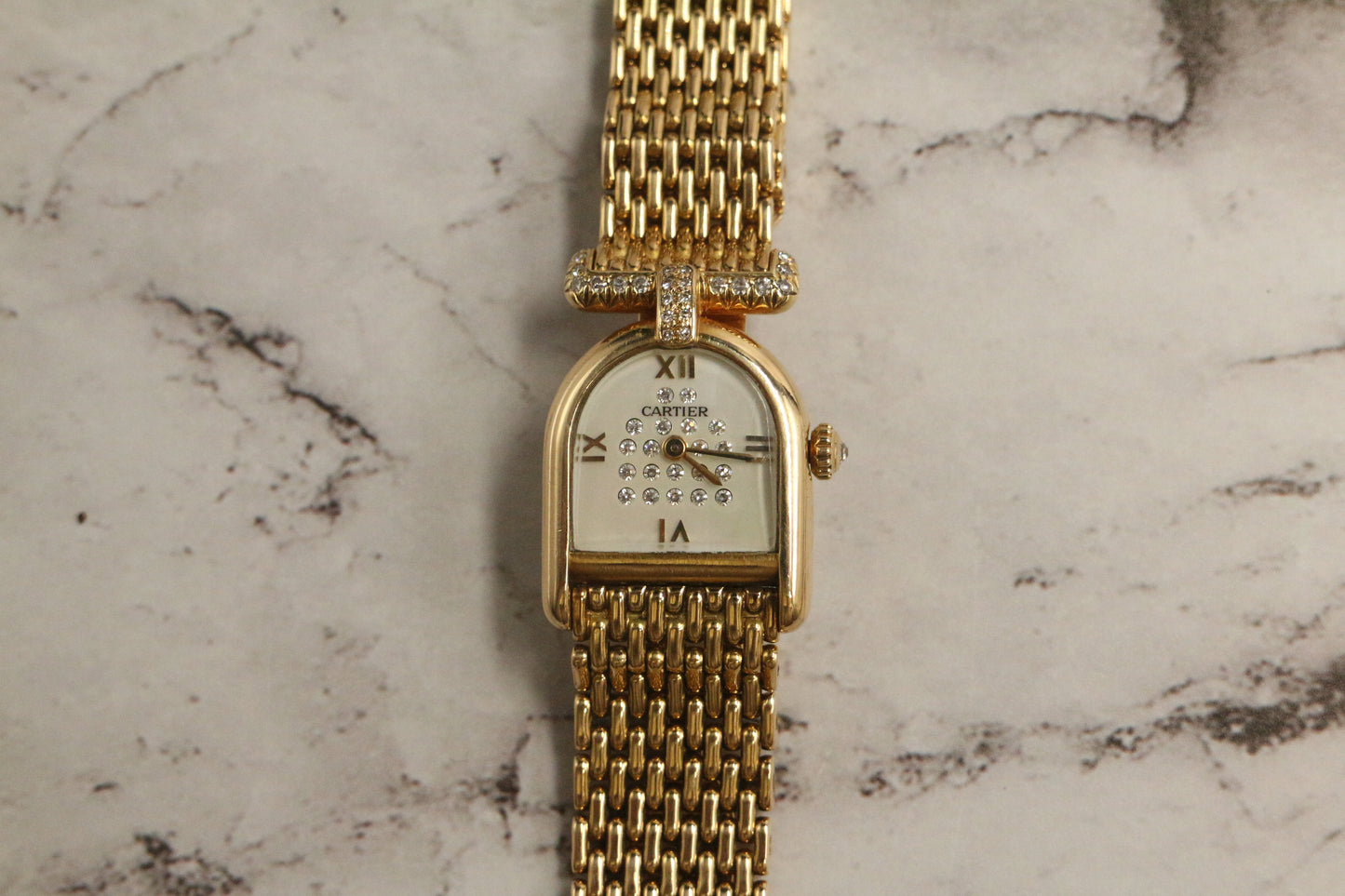 Cartier Calandre Yellow Gold Ref: 6603 Quartz 18mm x 22mm