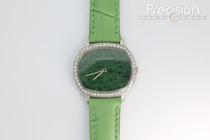 Audemars Piguet Jade-Green Dial Manual Wind 32mm 18K White Gold