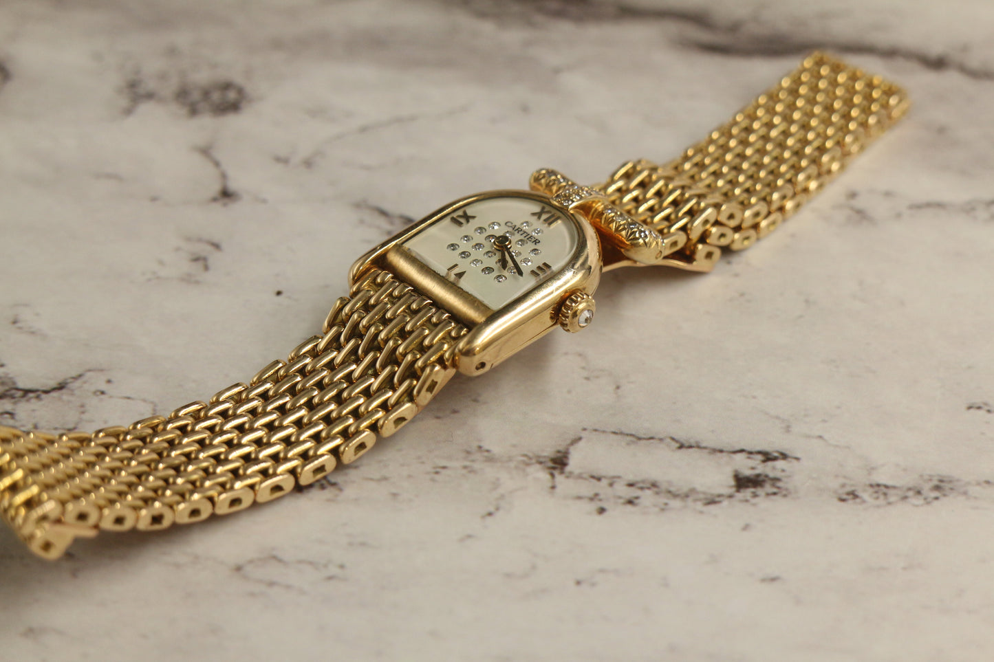 Cartier Calandre Yellow Gold Ref: 6603 Quartz 18mm x 22mm