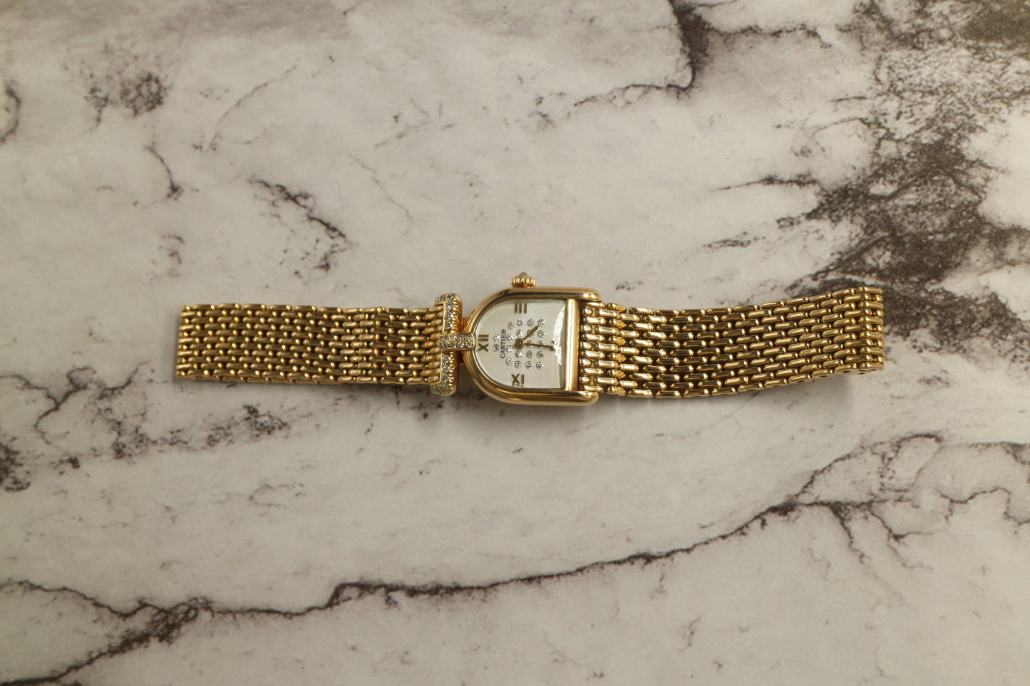 Cartier Calandre Yellow Gold Ref: 6603 Quartz 18mm x 22mm