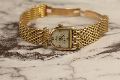 Cartier Calandre Yellow Gold Ref: 6603 Quartz 18mm x 22mm