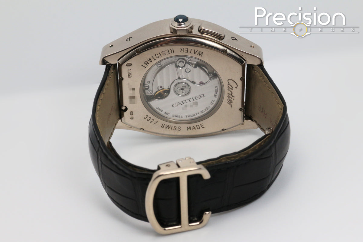 Cartier Tortue Multi Time Zone Ref: 3327 18K White Gold 45mm