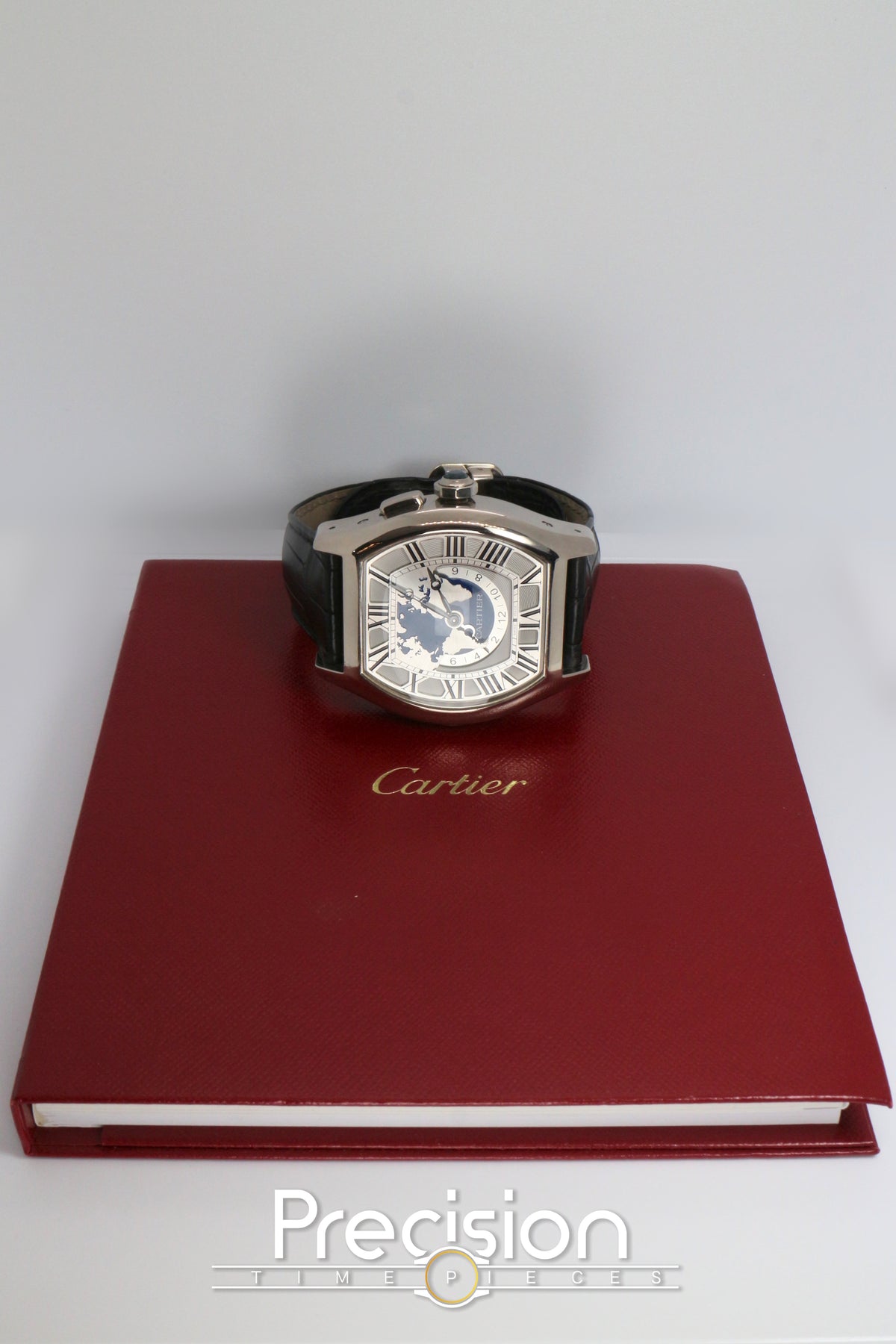 Cartier Tortue Multi Time Zone Ref: 3327 18K White Gold 45mm