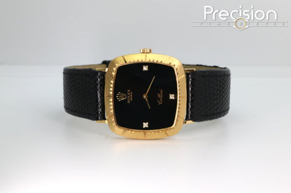 Rolex Cellini Ref: 4084 🔥Rare Onxy Diamond Dial🔥30mm Yellow Gold