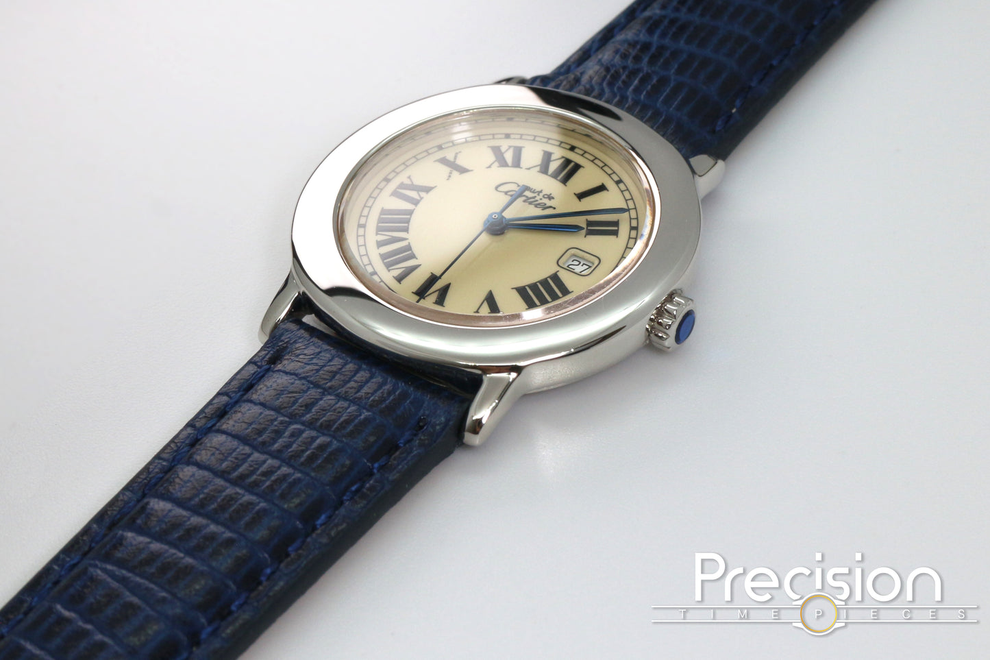 Cartier Must de Ronde Ref: 1800 1 Sterling Silver 33mm Ladies Quartz