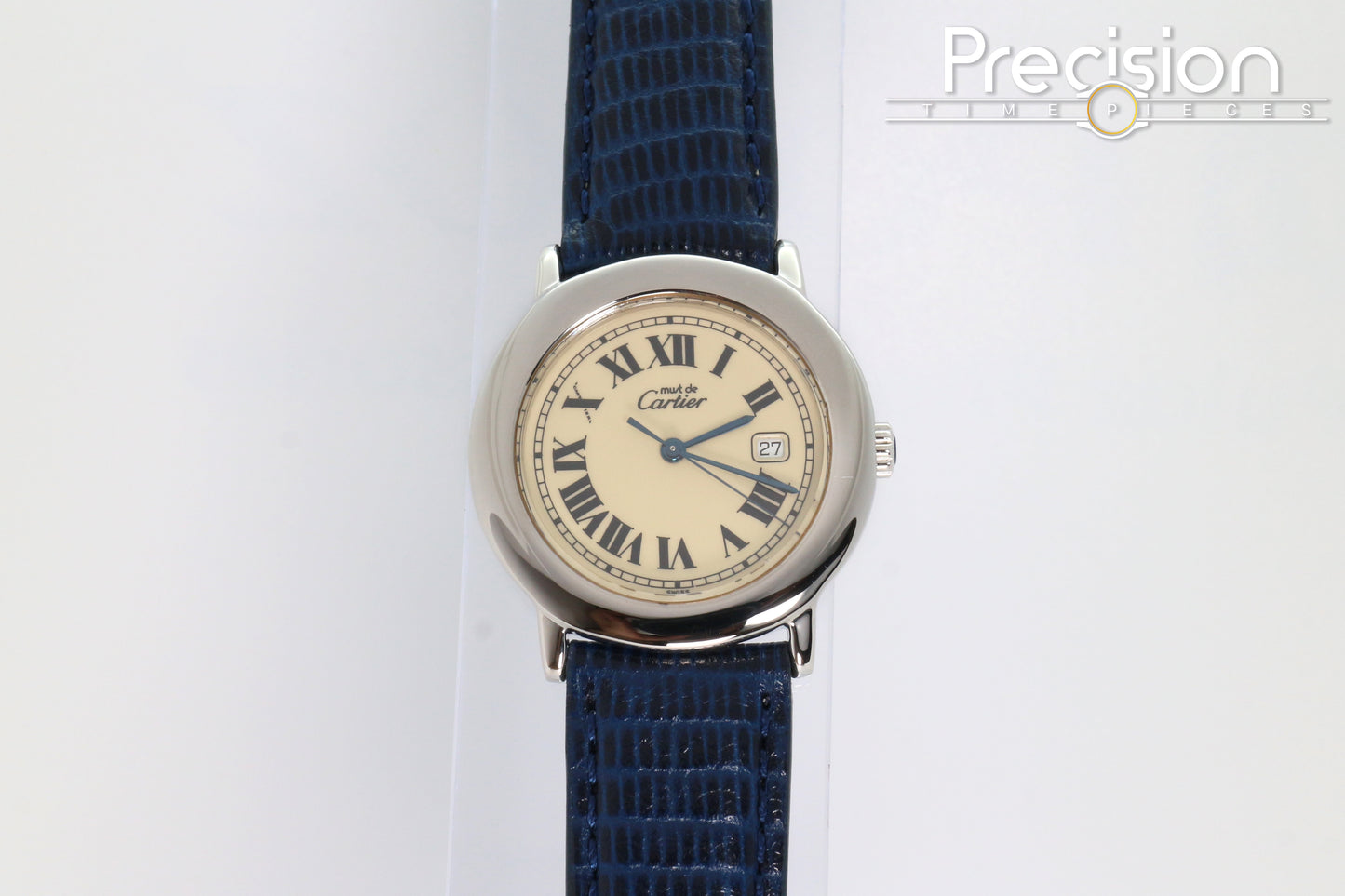 Cartier Must de Ronde Ref: 1800 1 Sterling Silver 33mm Ladies Quartz