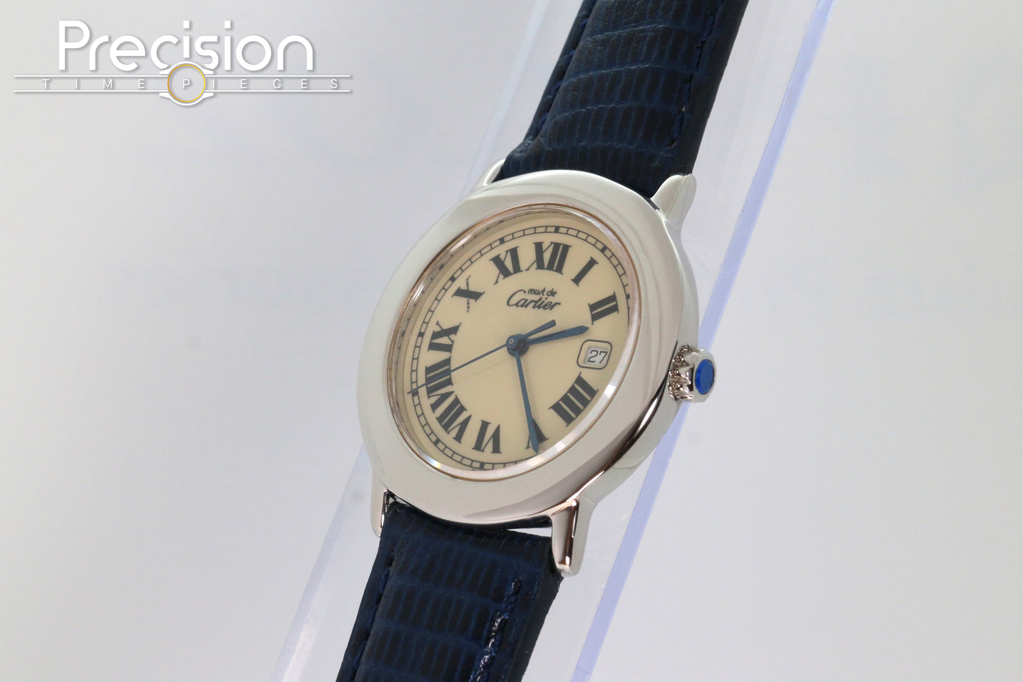 Cartier Must de Ronde Ref: 1800 1 Sterling Silver 33mm Ladies Quartz