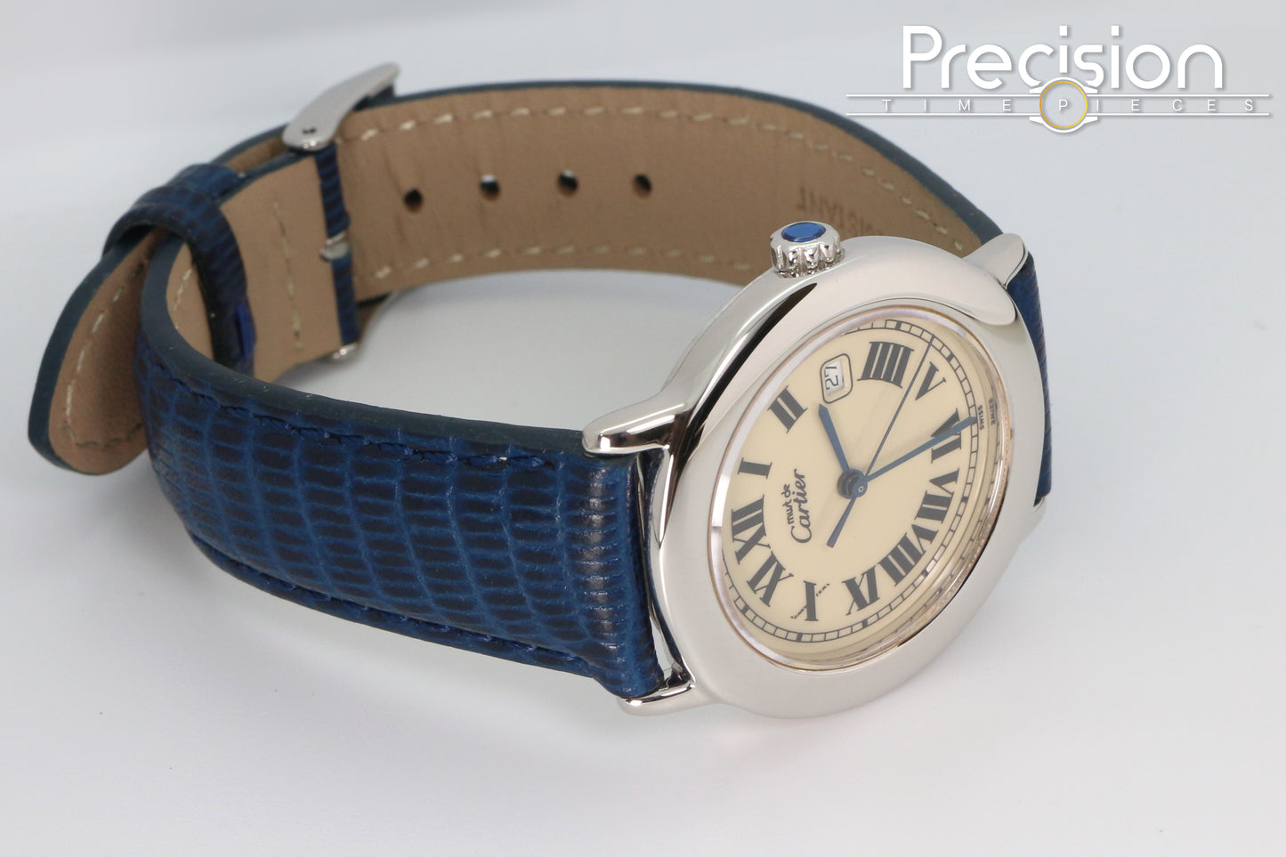 Cartier Must de Ronde Ref: 1800 1 Sterling Silver 33mm Ladies Quartz