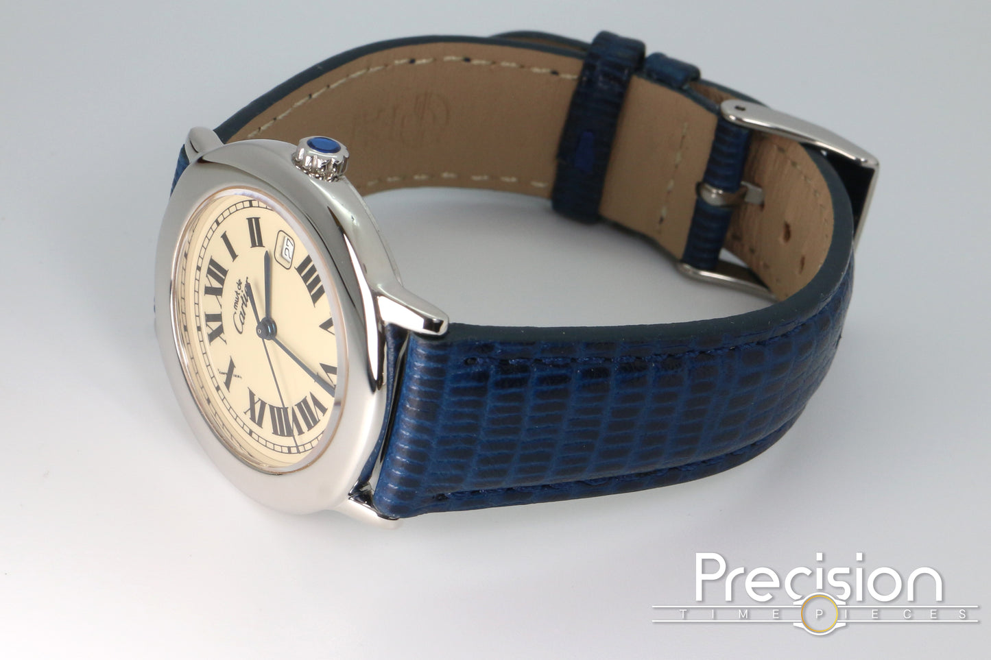 Cartier Must de Ronde Ref: 1800 1 Sterling Silver 33mm Ladies Quartz