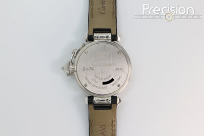 Cartier Pasha Ref: 3134 Ladies 27mm Quartz White Gold Diamond Bezel