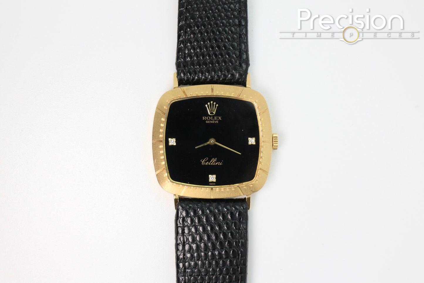 Rolex Cellini Ref: 4084 🔥Rare Onxy Diamond Dial🔥30mm Yellow Gold