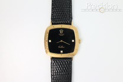 Rolex Cellini Ref: 4084 🔥Rare Onxy Diamond Dial🔥30mm Yellow Gold