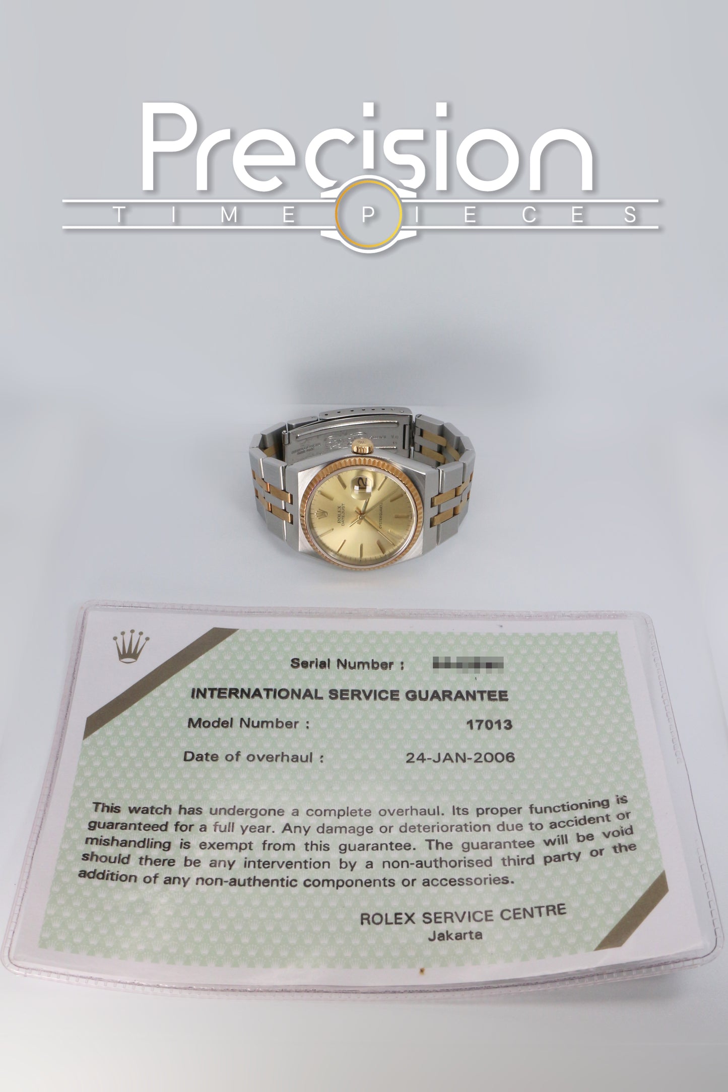 Rolex OysterQuartz DateJust 36 Ref: 17013 Two-Tone
