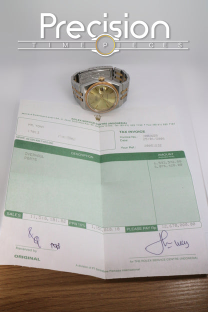 Rolex OysterQuartz DateJust 36 Ref: 17013 Two-Tone