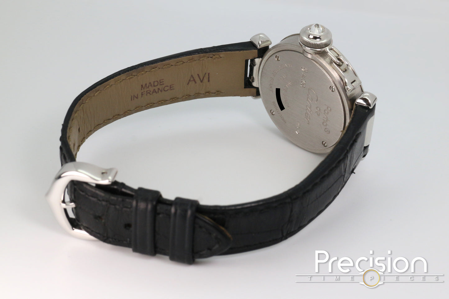 Cartier Pasha Ref: 3134 Ladies 27mm Quartz White Gold Diamond Bezel